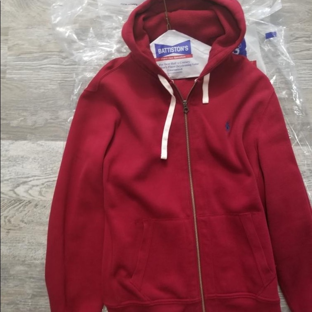 Polo hoodie XL Burgundy gently used retail $125